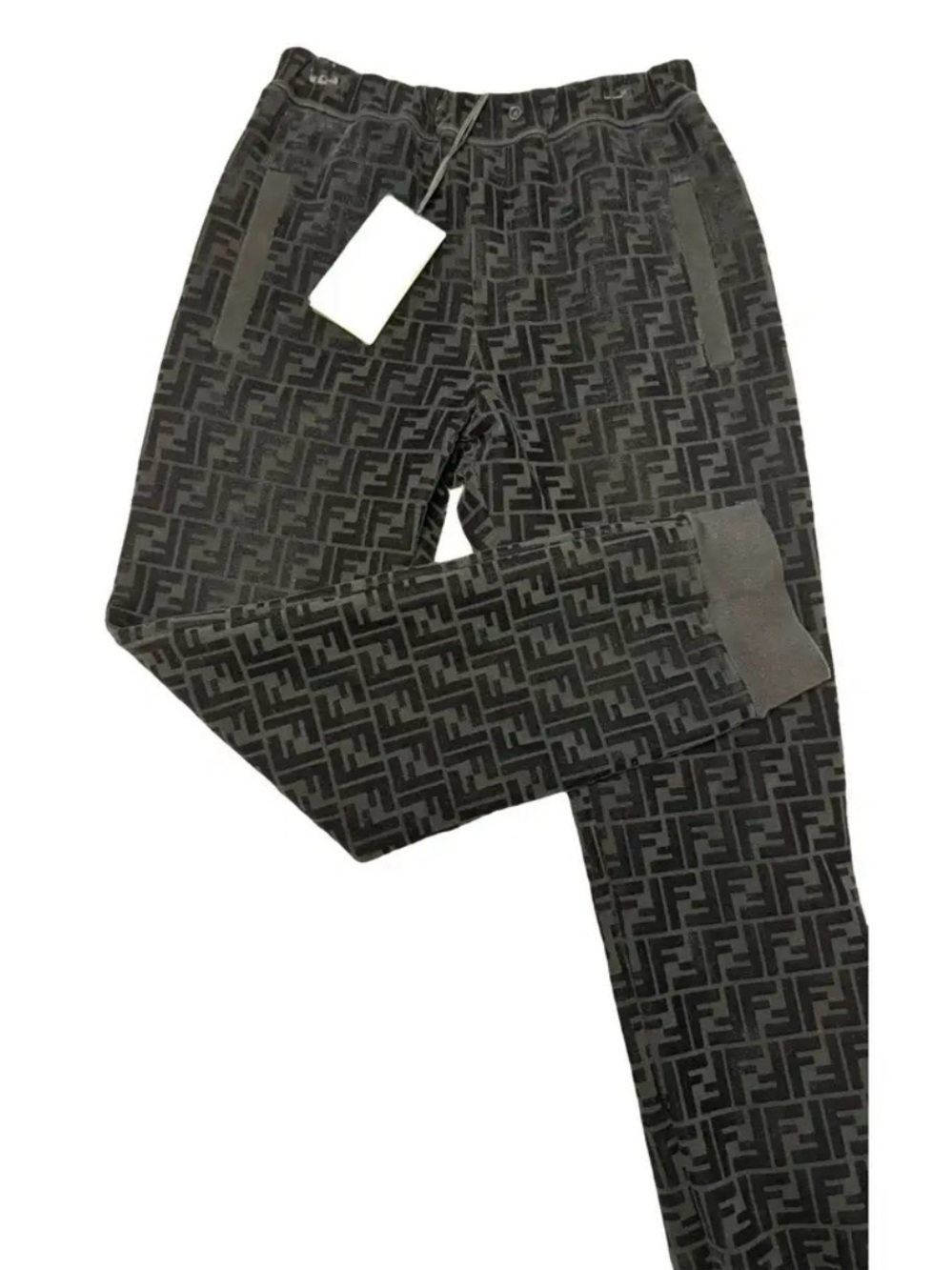 Fendi Dark Monogram Corduroy Pants